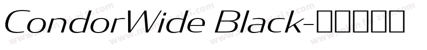 CondorWide Black字体转换